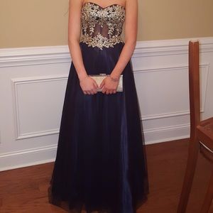 Blondie Nights Strapless Prom Dress